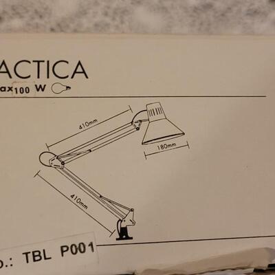 Lot 200: (2) Practica Clamp White Metal Lights