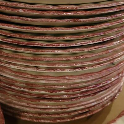 Lot 202: Blue Ridge Pottery Handpainted Crab Apple Large Dish Set