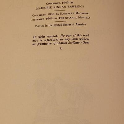 Lot 206: 1942 Cross Creek  & 1942 Cross Creek Cookery (Recipe Book) by Rawlings