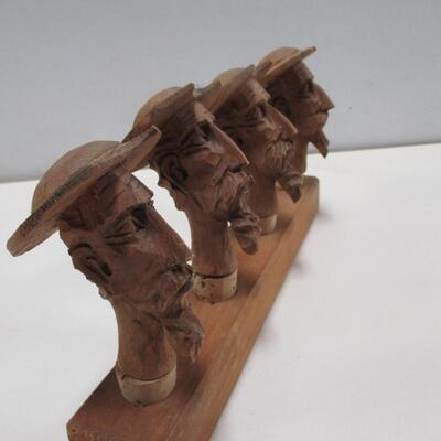 Hand Carved Wooden Faces