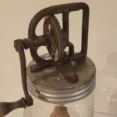 Lot 214: Antique Dazey Butter Churn #20 with Wood Paddles