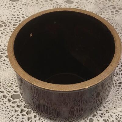 Lot 216: Vintage Brown & Cream Stoneware Vassels (2)