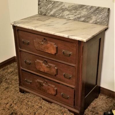 Lot #261  Antique Victorian Marble Topped Wash Stand