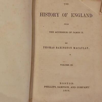 Lot 219: Antique History of England Vol. 1 & 2 (1853) Vol. 3 & 4 (1856) by MACAULAY