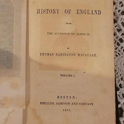 Lot 219: Antique History of England Vol. 1 & 2 (1853) Vol. 3 & 4 (1856) by MACAULAY