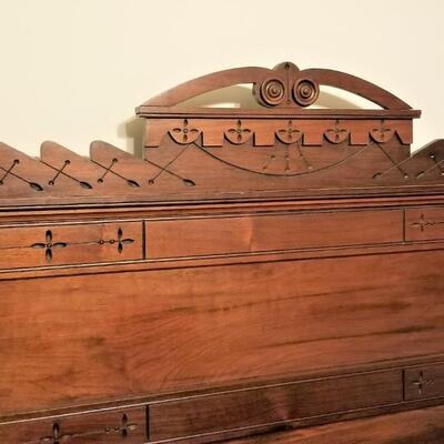 Lot #262   Antique Victorian High-Backed Bed