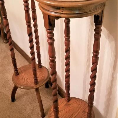 Lot #265  Pair of Contemporary Pedestals/Plant Stands