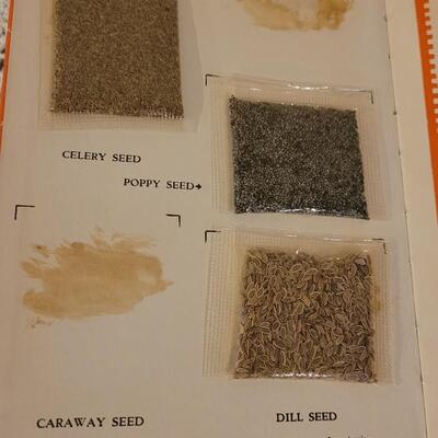 Lot 225: 1950 The Spice Sampler Cook Book (with some Samples still attached) and 1950 Roswell Woman's Club Cook Book