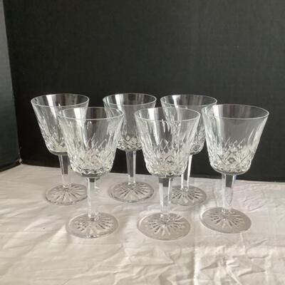 F520 Set of 6 Waterford Lismore Goblets