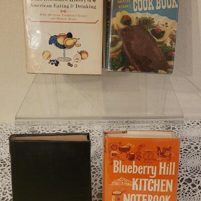 Lot 226: Vintage Cook Books- " Blueberry Hill Kitchen Notebook", Victory binding of the "American Woman's Cook...