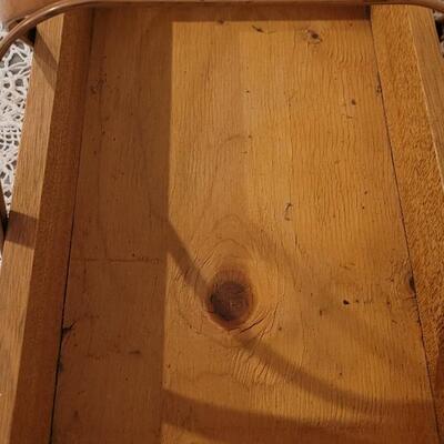 Lot 230: Vintage 22" Wood Box with Metal Handles