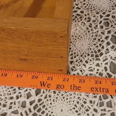 Lot 230: Vintage 22" Wood Box with Metal Handles