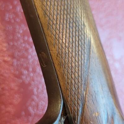 Lot 232: Antique Double Barrel Black Powder Rifle