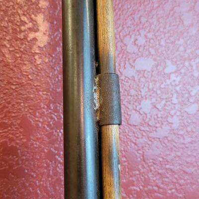 Lot 232: Antique Double Barrel Black Powder Rifle