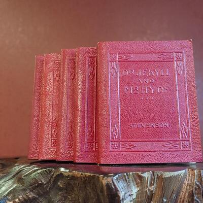 Lot 233: (5) Vintage Little Leather Books Classics FEAT. Dr. JEKYLL and Mr. Hyde