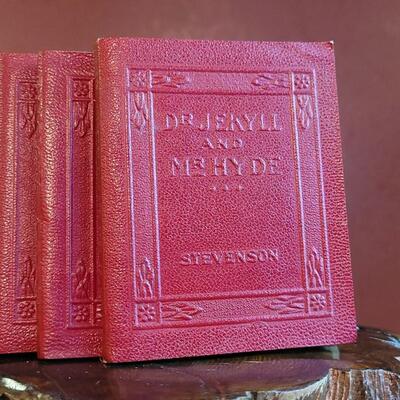 Lot 233: (5) Vintage Little Leather Books Classics FEAT. Dr. JEKYLL and Mr. Hyde