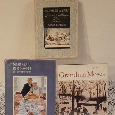 Lot 234: "Grandma Moses",  "Norman Rockwell Illustrator" and " Currier & Ives Printmakers to the American...