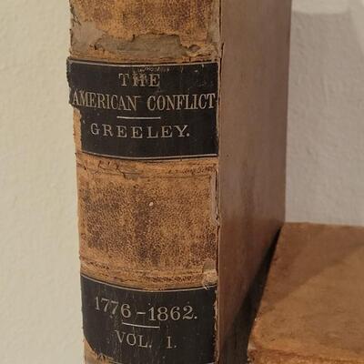 Lot 235: 1864  The American Conflict Vol. 1 & 2 by Horace Greeley