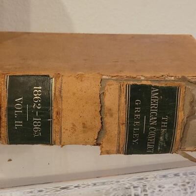 Lot 235: 1864  The American Conflict Vol. 1 & 2 by Horace Greeley