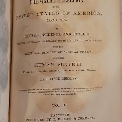 Lot 235: 1864  The American Conflict Vol. 1 & 2 by Horace Greeley