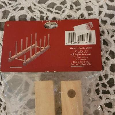 Lot 240: Metal Plate Stand and (3) Wood Plate Racks