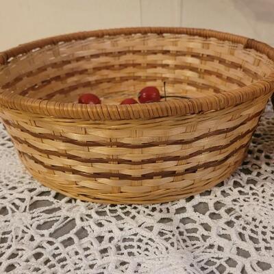 Lot 241: Baskets and Vintage Faux Bread, Vegetables and Cherries
