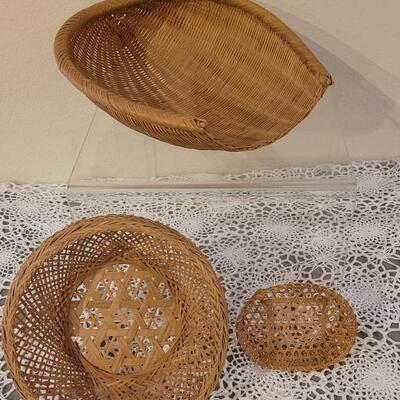 Lot 243: Basket Lot (3) Sizes & Shapes