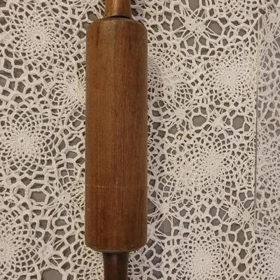Lot 244: Vintage Baking Lot - Extra Large Grater, Wood Rolling Pin and Muffin Pan