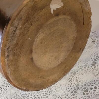 Lot 245: Antique 11.5" Brown Stoneware Jug/Crock with Double Handles