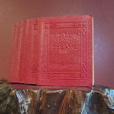 Lot 250: (5) Vintage Little Leather Mini Books Classics