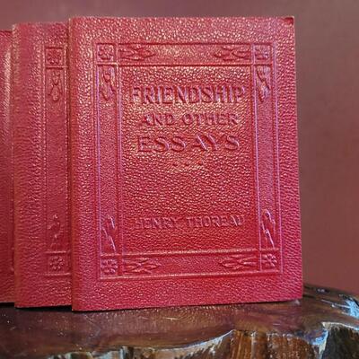 Lot 250: (5) Vintage Little Leather Mini Books Classics