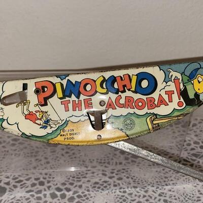 Lot 253: Vintage 1930's Pinocchio The Acrobat! Tin Toy - Doesn't have the Pinocchio