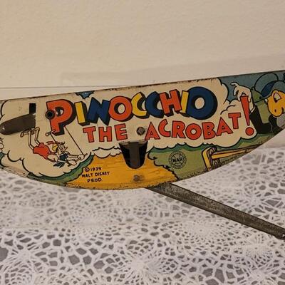 Lot 253: Vintage 1930's Pinocchio The Acrobat! Tin Toy - Doesn't have the Pinocchio