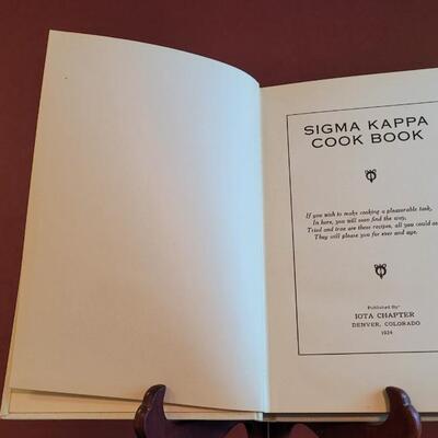 Lot 254: Vintage 1924 Denver SIGMA KAPPA Sorority Cook Book