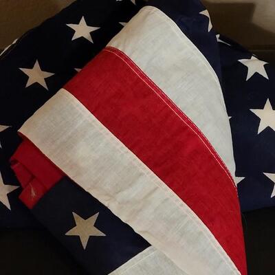 Lot 266: (2) American Flags 3' Ã— 5'