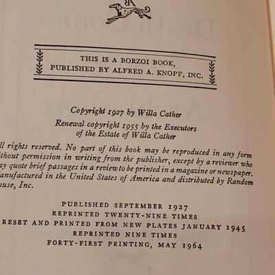 Lot 277: (4) Willa Cather Books - "A Lost Lady",  "The Professor's House", "Lucy Gayheart" and...