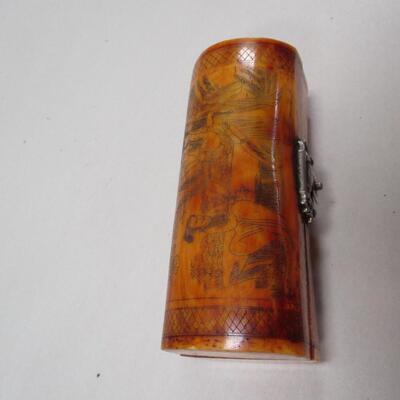 Asian Etched Trinket Box