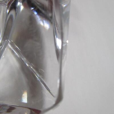 Franklin Mint Clear Glass Signed Paperweight