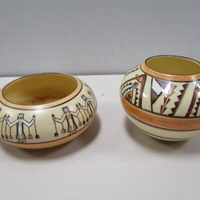Native American Hand Painted Bowls