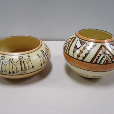 Native American Hand Painted Bowls