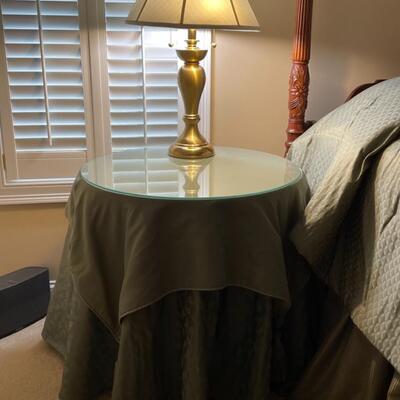 Round skirted table