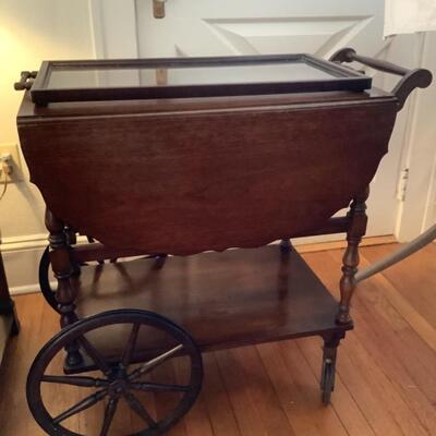 E558 Grand Rapids Tea Cart by Paalman Co with Glass Tray