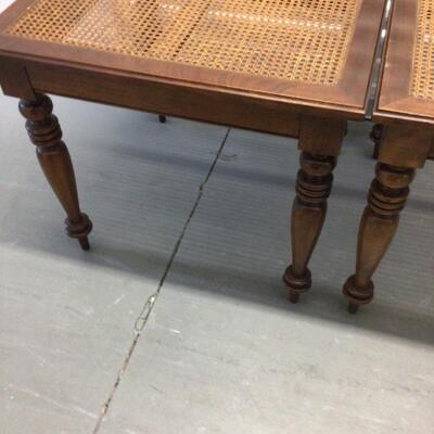 Pair of Side Tables with Cane Surfaces