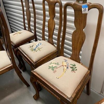 Set of Six Side Chairs with Claw and Ball Feet