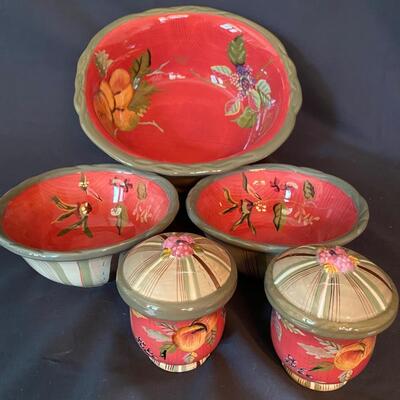 Serving Bowls and Salt and Pepper