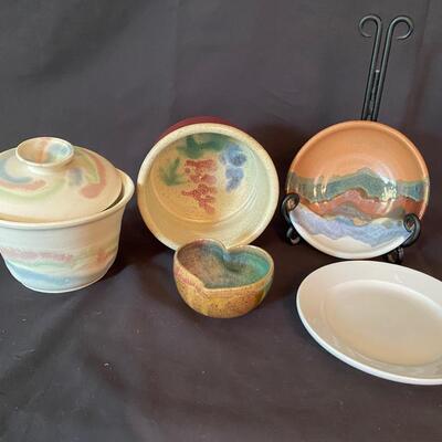 Assorted Pottery Bowls and Plates