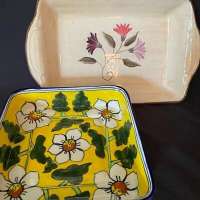 2 Decorative Casserole Dishes