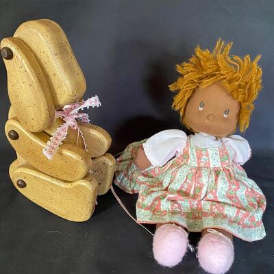 Wooden Jointed Rabbit, Musical Doll