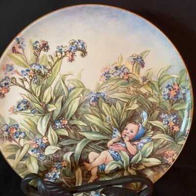 Forget-me-Not Flower Fairy Decorative Plate