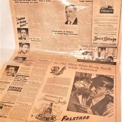 Lot #268  GERMANY SURRENDERS - original full 1945 Newspaper New Orleans State